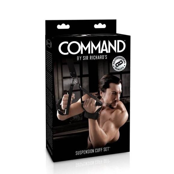 🦋B2G1🦋PIPEDREAM-Command by Sir Richard's Erotic Suspension Cuff Set - Black - Picture 8 of 9